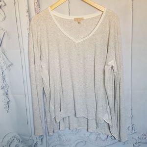 Bordeaux Long Sleeve V-Neck Top